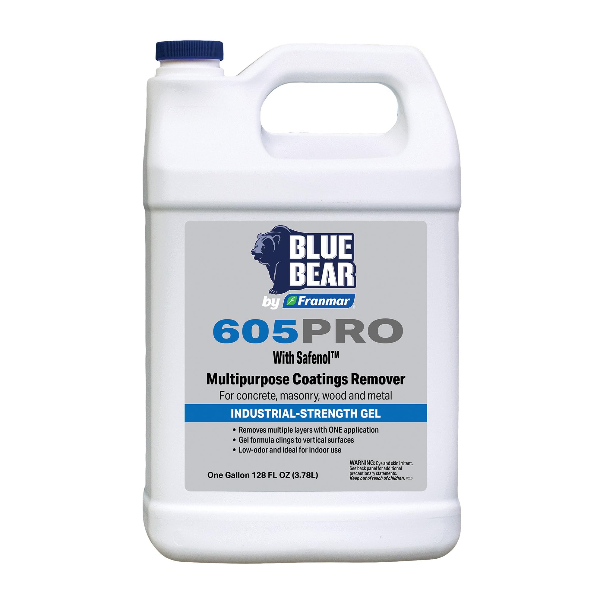 605PRO: Multipurpose Coatings Remover – Professional, Low-Odor, Non-Caustic Formula Removes Paint, Varnish, Enamel & Urethane from Wood, Metal, Concrete & Masonry – 1 Gal