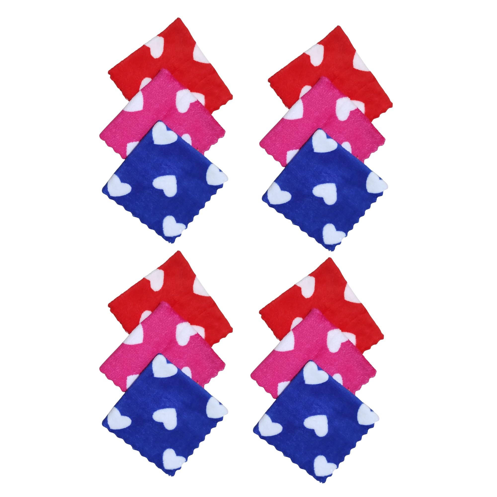 Soft Microfiber Handkerchiefs for Women & Girls, Ultra Absorbent, 12 Pcs Multicolor Face Towels (25x25 cm)-image-8