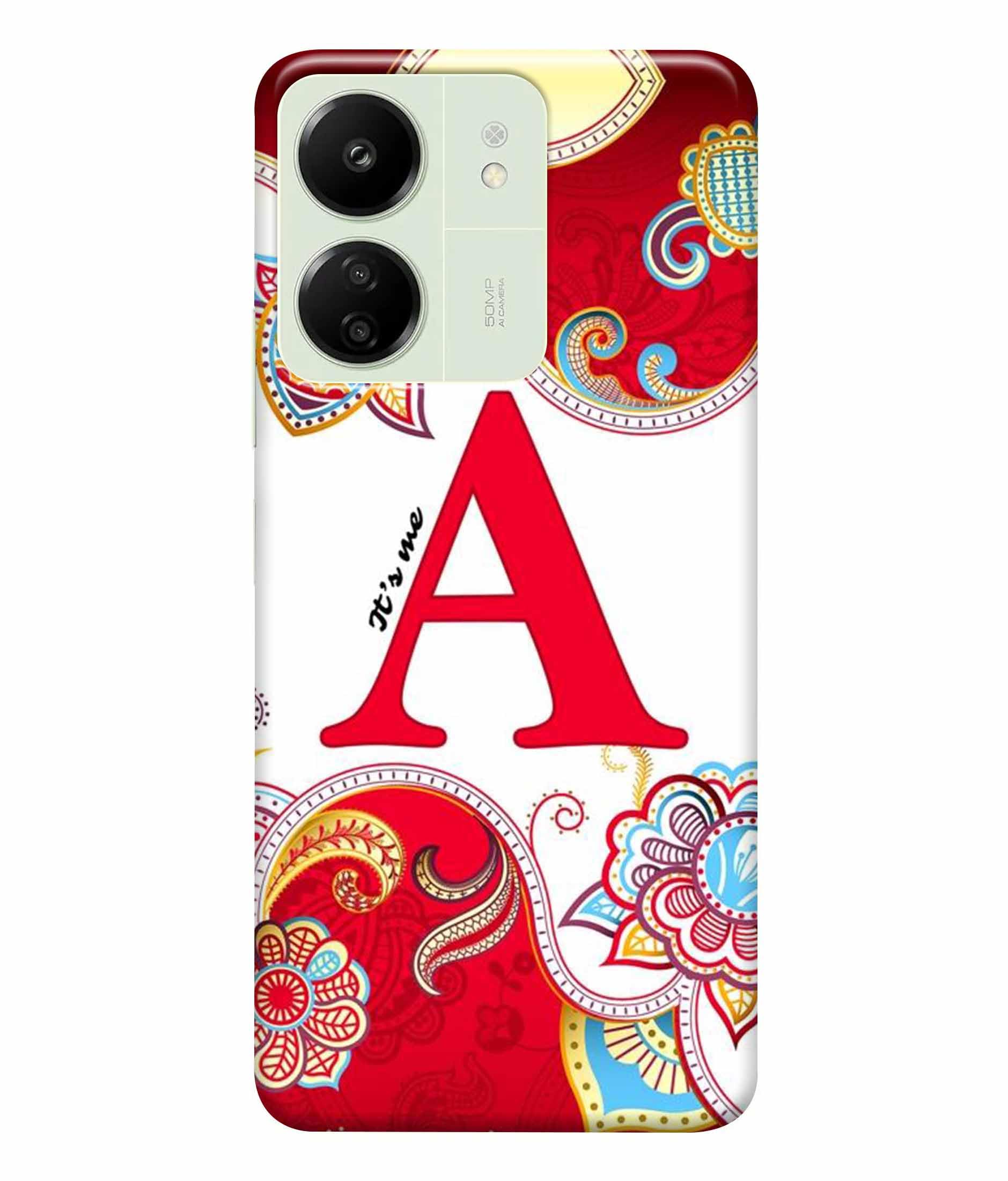 Mugruch Its Me A Alphabet Name Designer Printed Hard Back Case