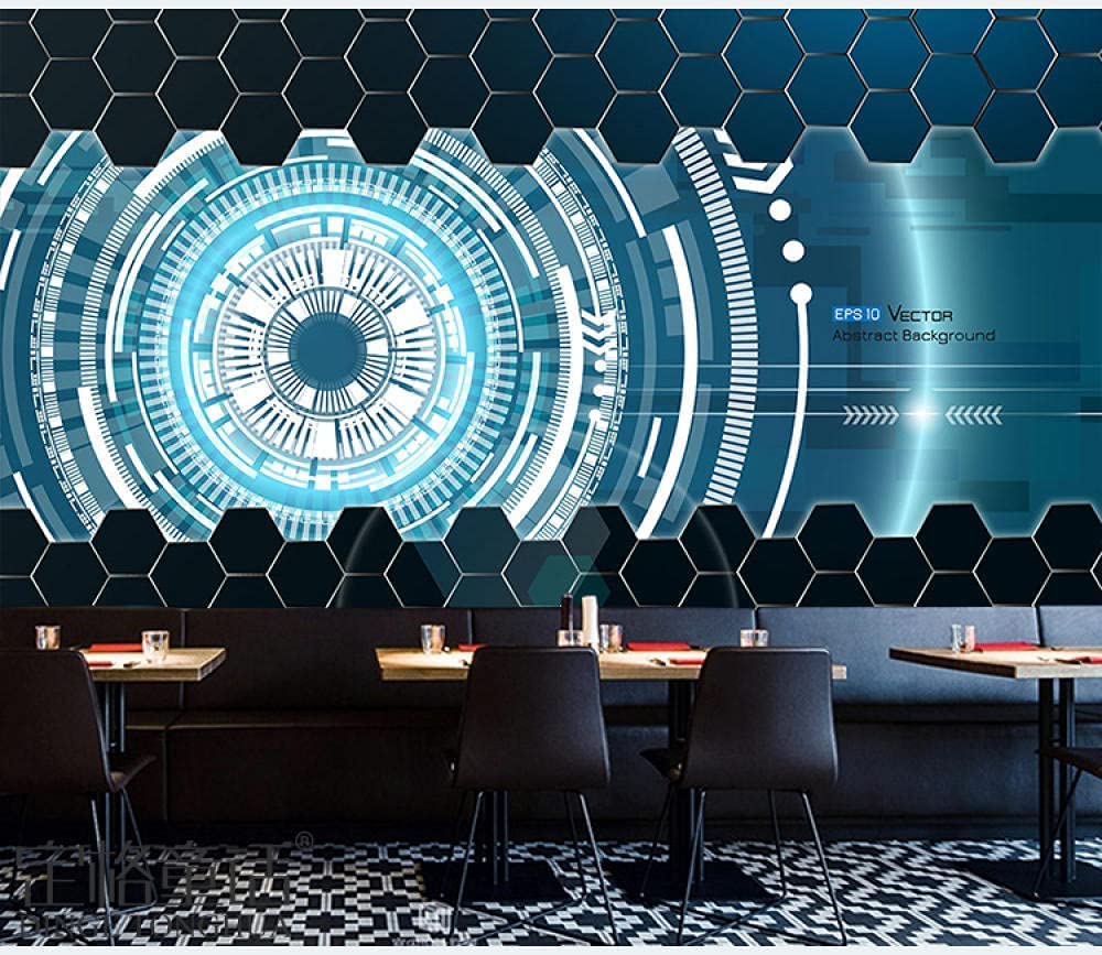 Papel Pintado Mural 3D Patrón Geométrico De Sentido Tecnológico Papel Pintado Mural 3D Papel Pintado De Pared Carteles De Pared Pegatina De Pared Borde Autoadhesivo Ladrillo Baño Dormitorio Pared Ext