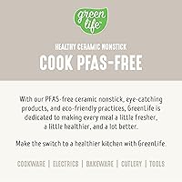 Vista 9 de GreenLife Soft Grip - Juego de utensilios de cocina de 16 piezas, cerámica antiadherente sin PFAS no tóxica, para freír, saltear, utensilios, tapas