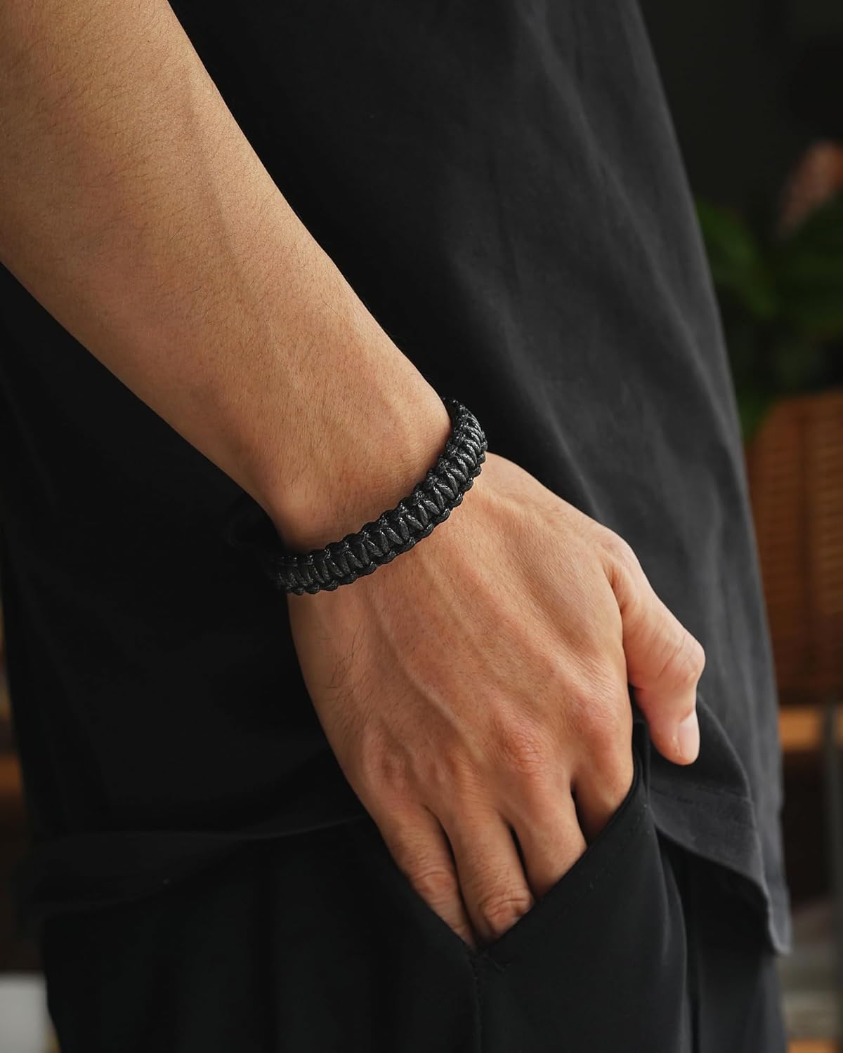 Jeka Rope Bracelet for Men, Handmade Braided Bracelet Adjustable Jewelry Gifts for Him Son - Image 2