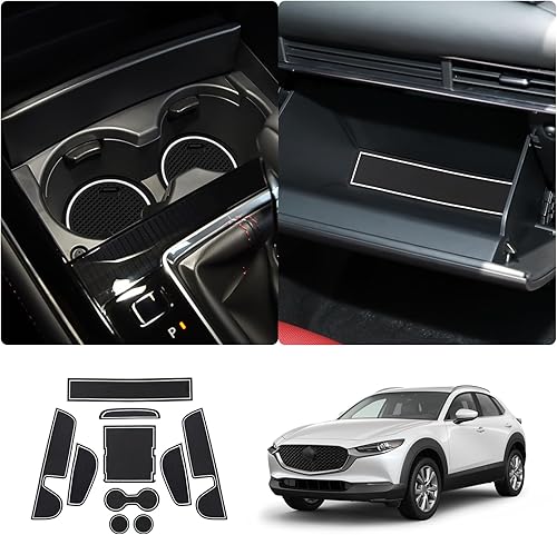 Alfombrillas protectoras para consola central Mazda CX-30 2019-2022, alfombrillas antideslizantes para Mazda CX-30 2022 2022 para consola central,
