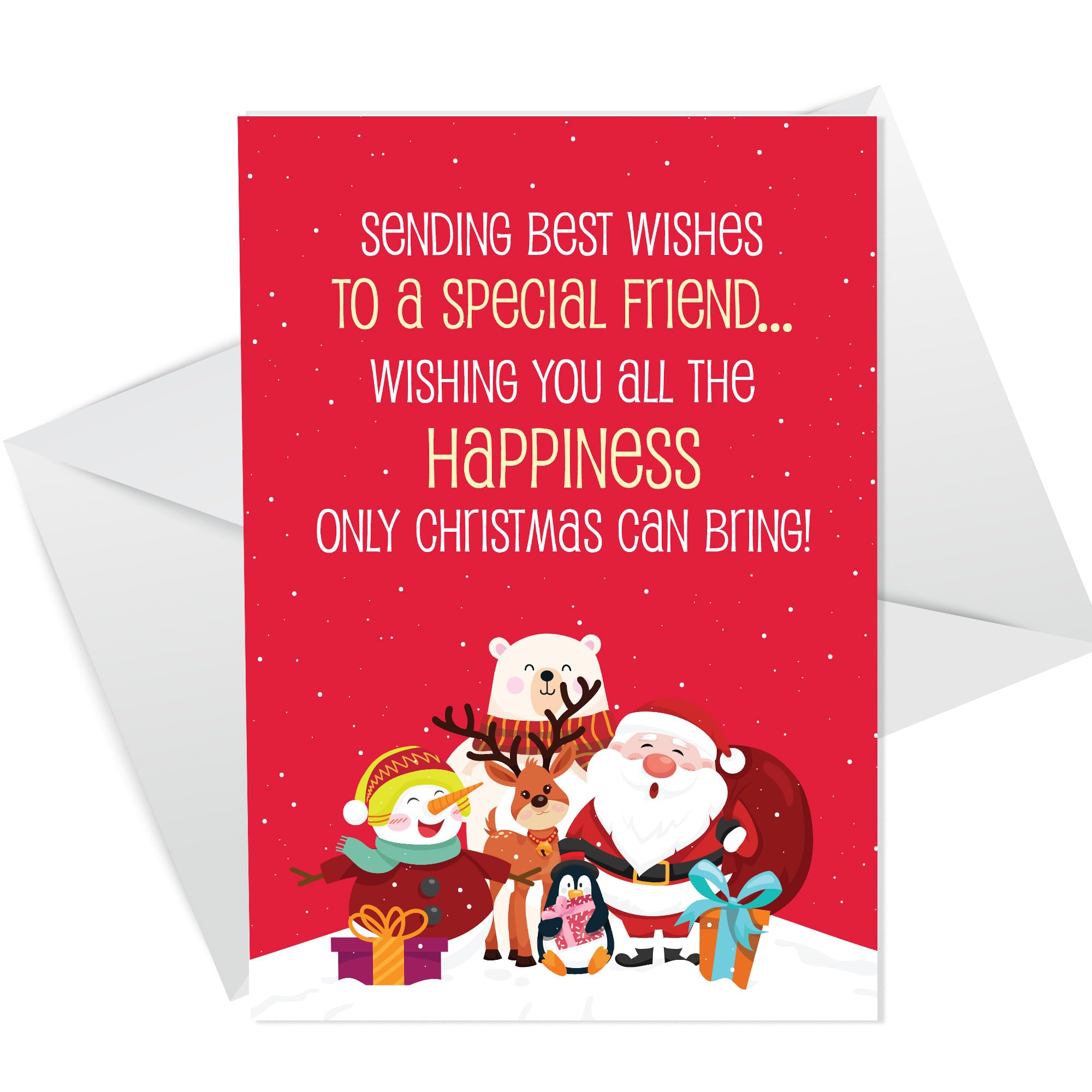 RED OCEAN Christmas Cards For Friend Novelty Christmas Cards For Best Friend Thoughtful Christmas Cards Handmade Christmas Card For Him Her Christmas Card For Bestie Novelty Card