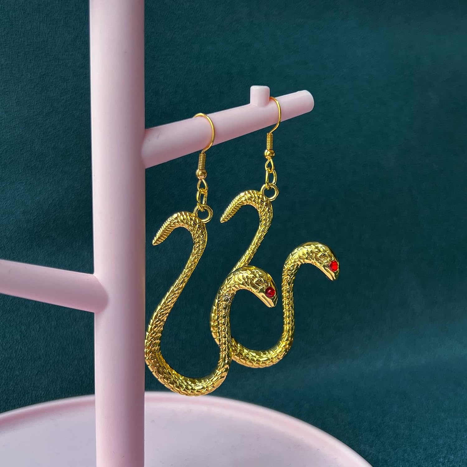 YouU Anime One P. Cosplay Jewelry Boa Hancock Pirate Empress Snake Earrings Red Teardrop Earring with Anime Stickers 23 pcs - Image 4