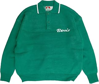 BEN DAVIS ニット ベンデイビス セーター ジャガード ニットポロ アーチロゴ メンズ アクリル ニットセーター 襟付き