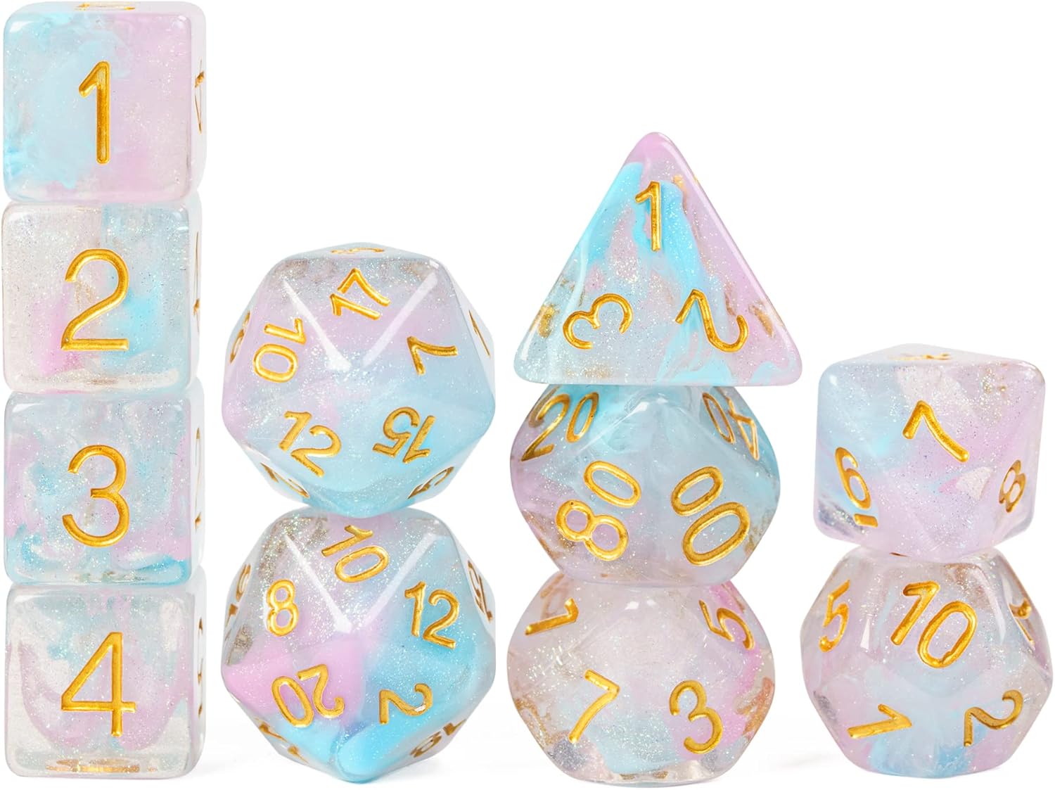 Kraken's Signature Green 14pc Dice Set Inked In Pink – Kraken Dice - Foto 7