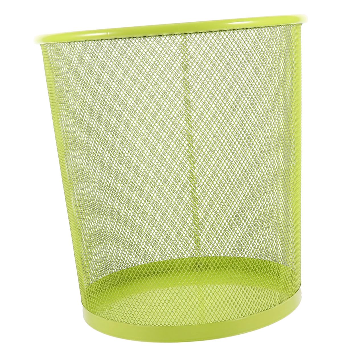 Metal Mesh Trash Can for Bathroom and Office Large Green Wire Wastebasket Multipurpose Rubbish Container for Living Storage and Waste Practical Home and Hotel Use