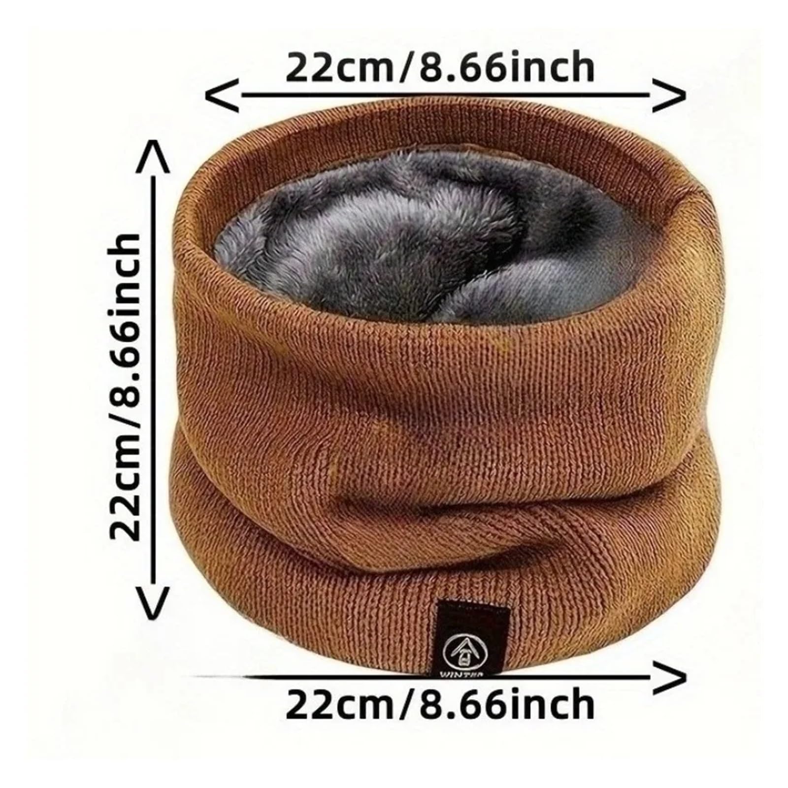Scaldacollo lavorato a maglia, sciarpa sportiva morbida da donna e uomo, copriviso invernale, sciarpe spesse antifreddo for pattinaggio, corsa e escursionismo(Grey,2PCS)