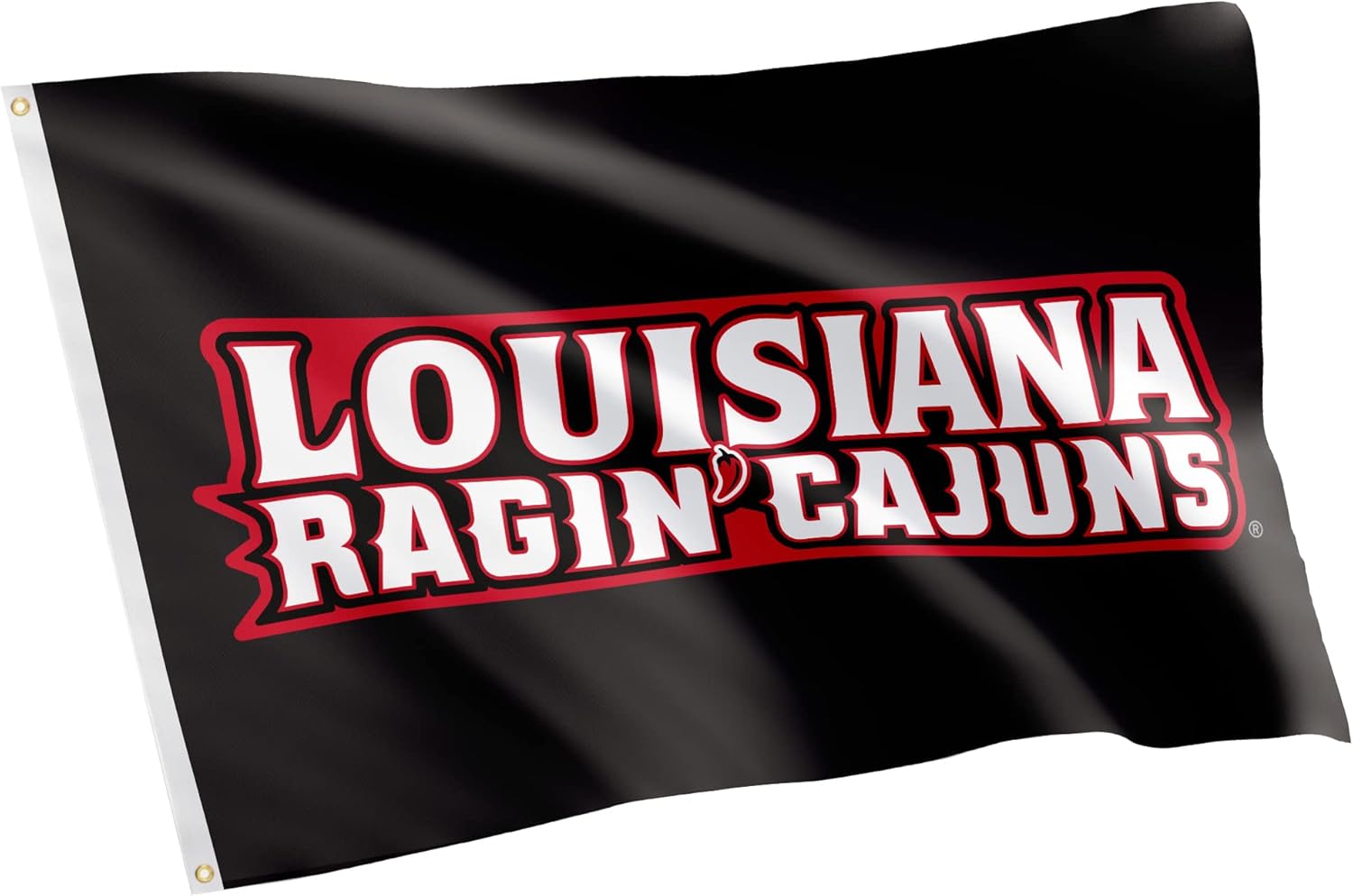 Desert Cactus University of Louisiana at Lafayette ULL Flag - 3 x 5 Feet Ragin' Cajuns Banner, Indoor/Outdoor Durable Fabric, 100% Polyester Design (Style 3)