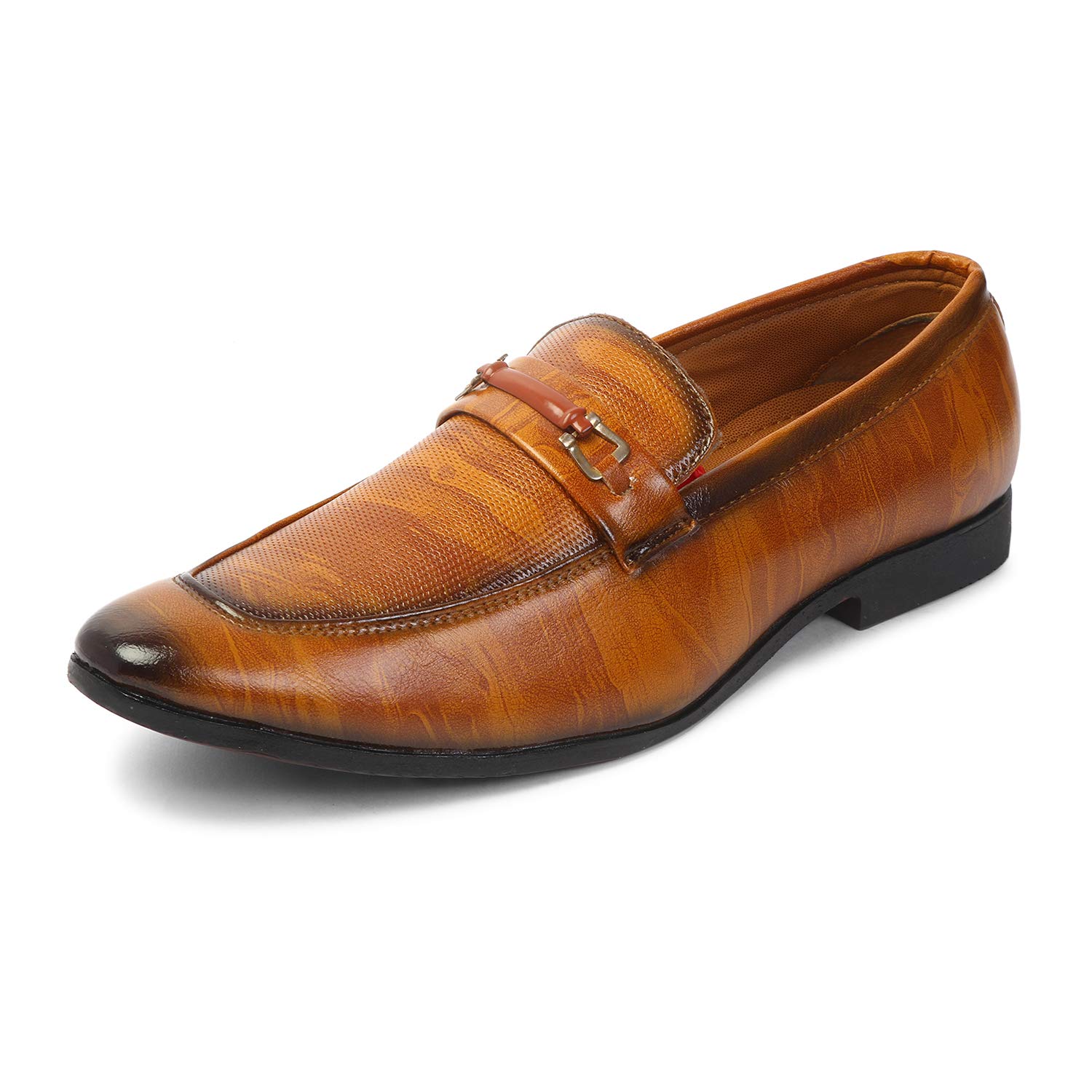 MUTAQINOTI Mens Slip ons Formal Shoes Tan Handcrafted Tough Vegan Leather Stylish Shoes for Men (in_MCBTN) - 6UK (B08F3HMWN7) Amazon Price History, Amazon Price Tracker