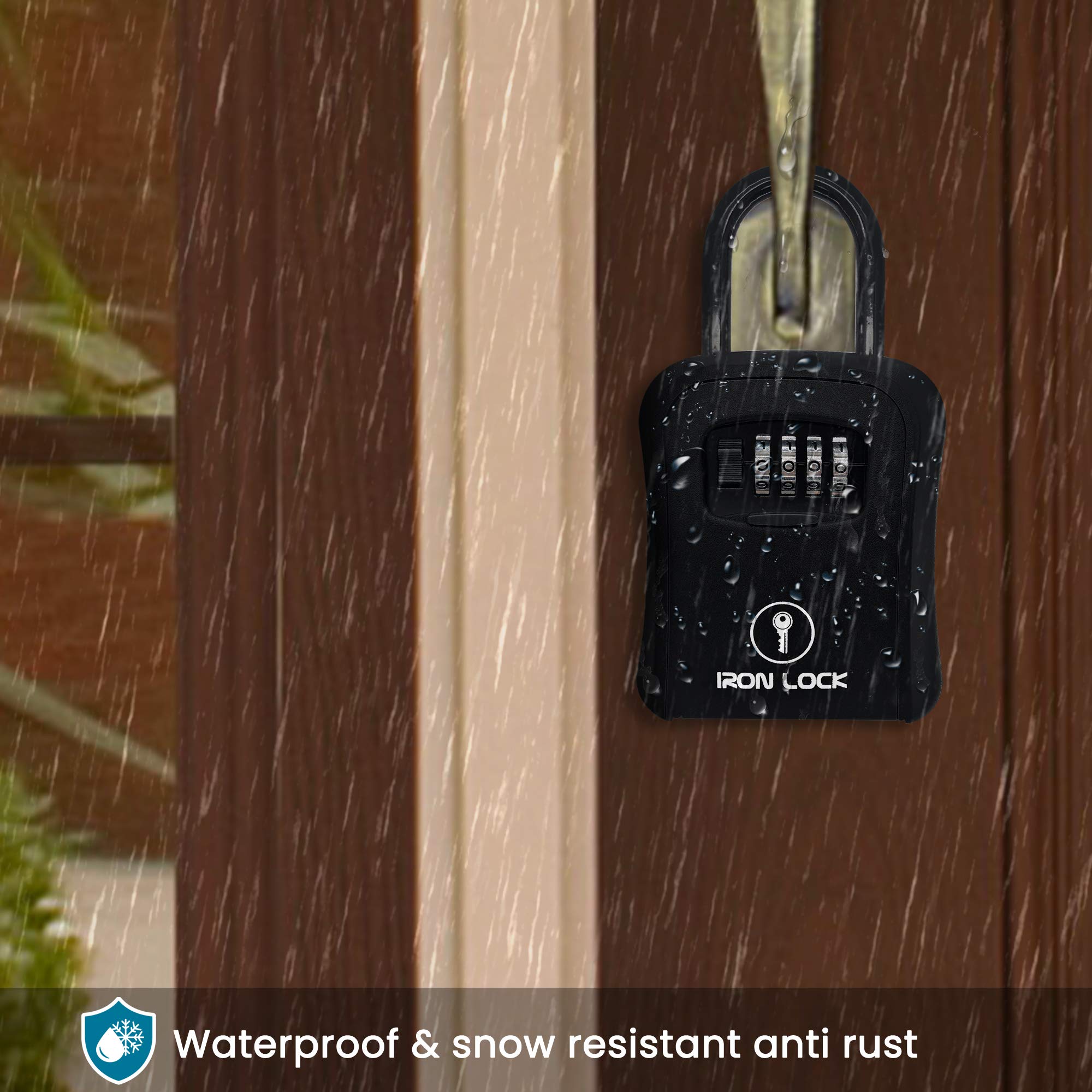 Iron Lock® Key Lock Box Portable and Wall Mounted with Removable