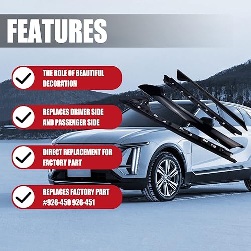 Miniatura 2 de Kit de moldura de pilar A para parabrisas izquierdo del conductor derecho del lado del pasajero compatible con Ford Explorer 2011-2019, reemplaza