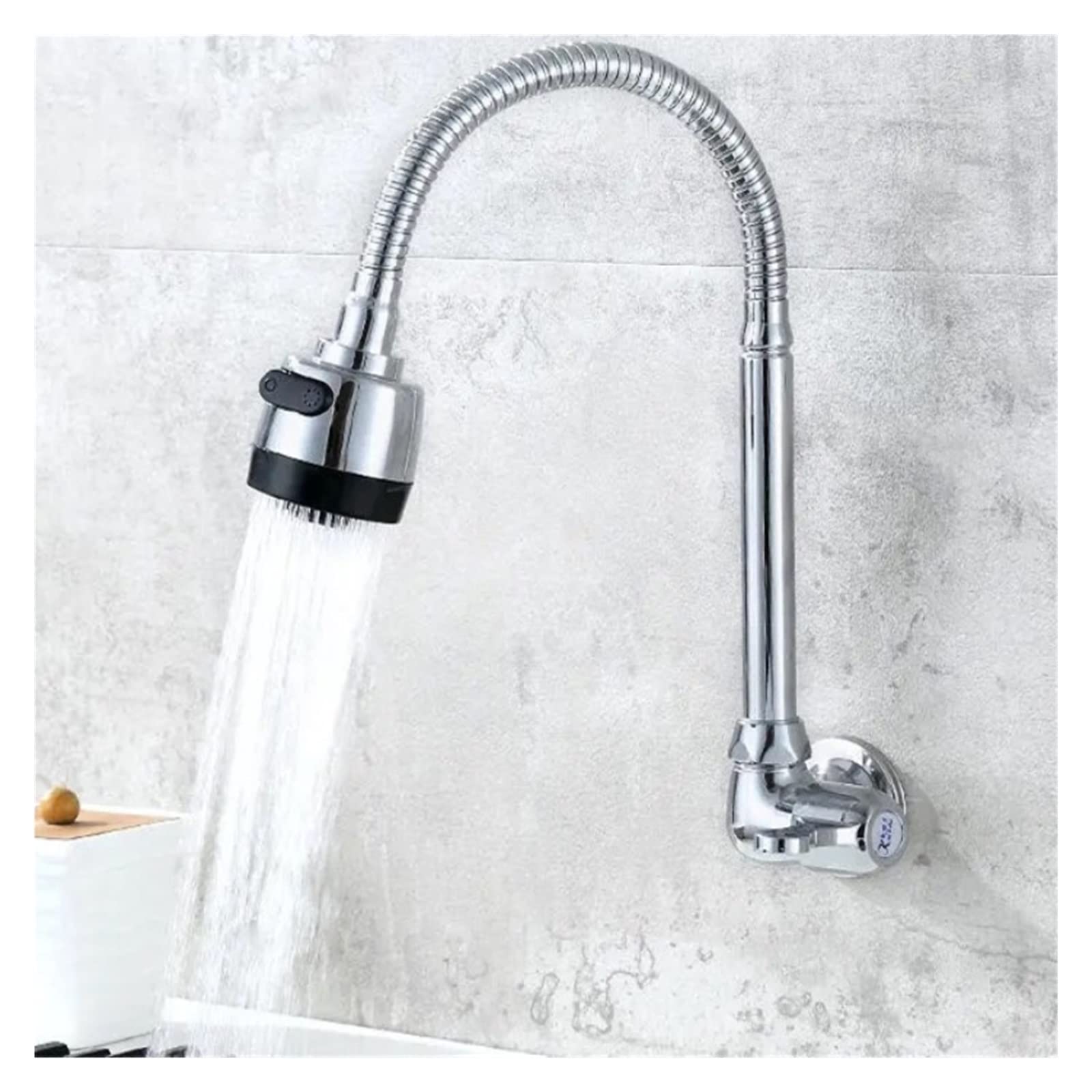 Robinet d'évier de cuisine mural rotatif en alliage pour eau froide seule