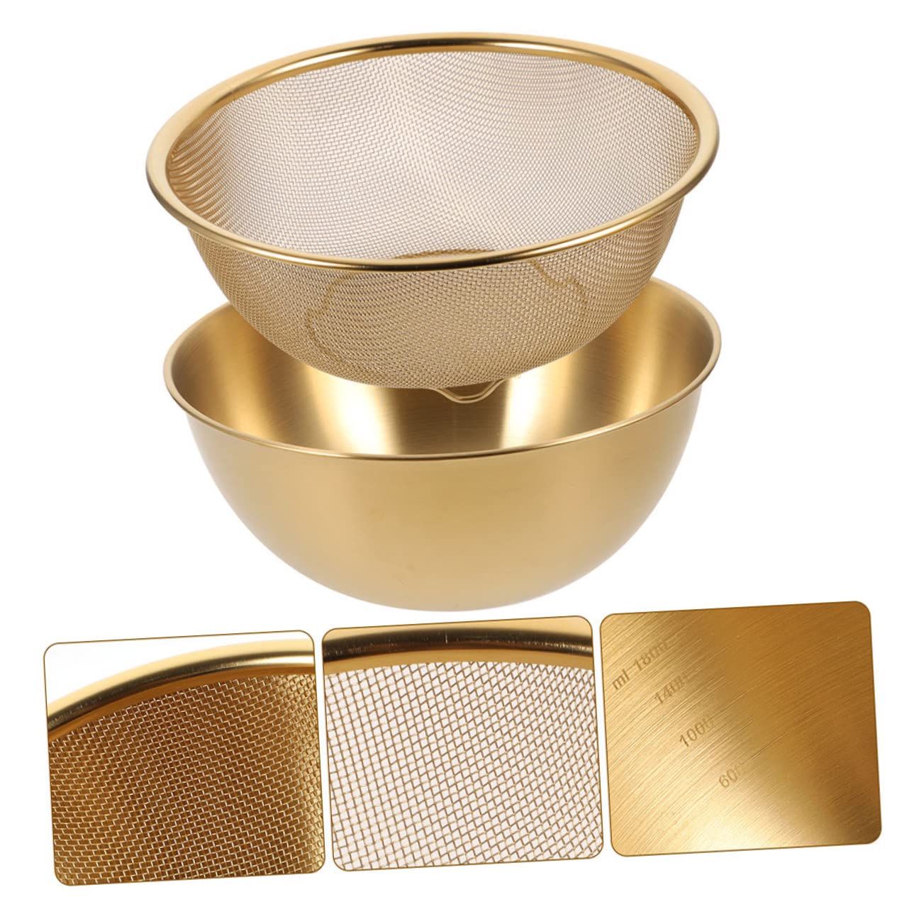 Colador de Arroz de Acero Inoxidable, 2 Piezas, Cesta Escurridora