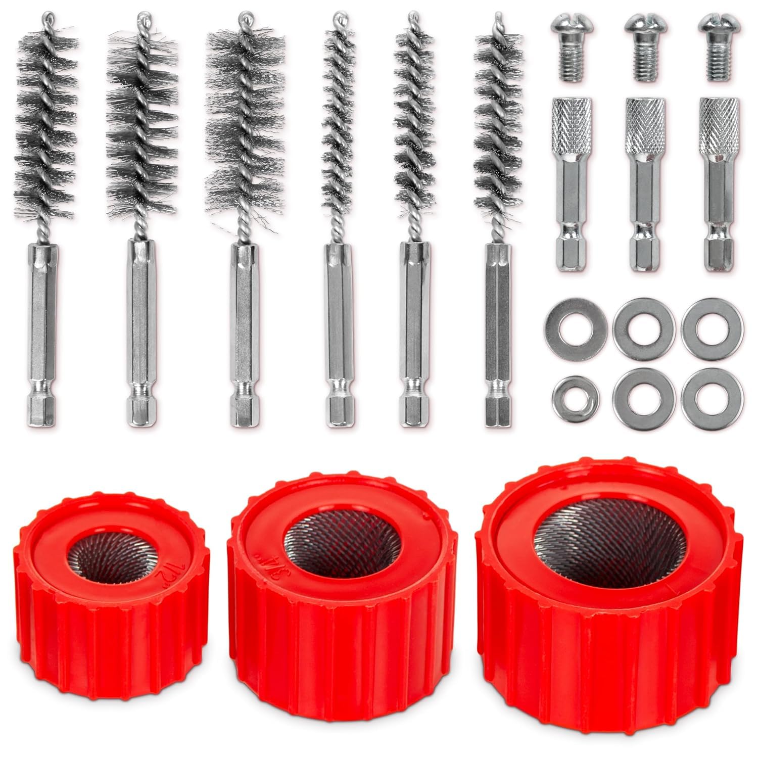 - Serplex® 9 Piece Copper Pipe Cleaner for Drill, 1/2 3/4 1 Inch Tube Cleaning Brush with Stainless-Steel Wire Bristles, Cleans Copper Brass Bronze Pipes and Tubes for Soldering