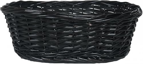 Cesta de sauce ovalada oscura