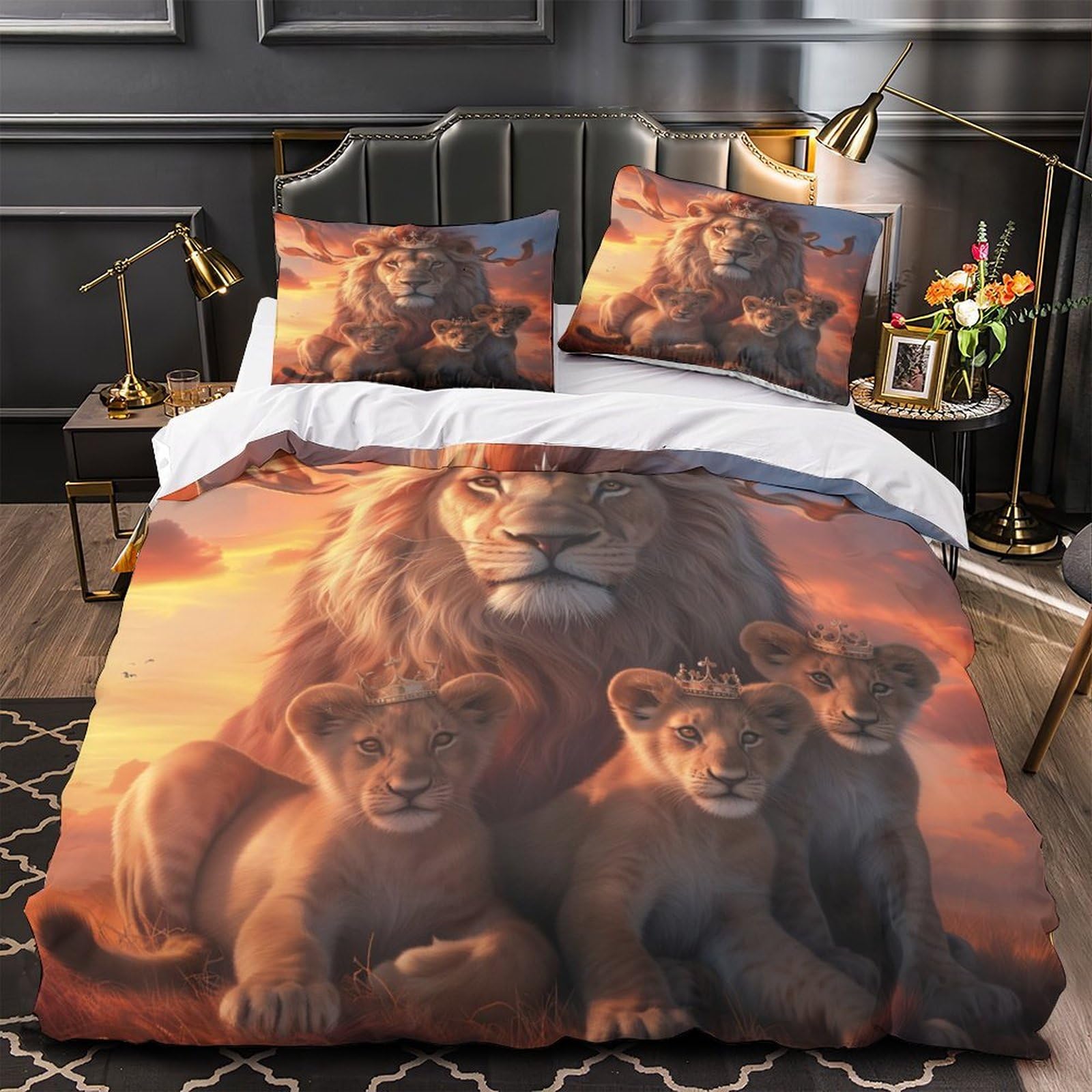 Parure de lit royale effet 3D en microfèvre luxe vintage 200x200cm
