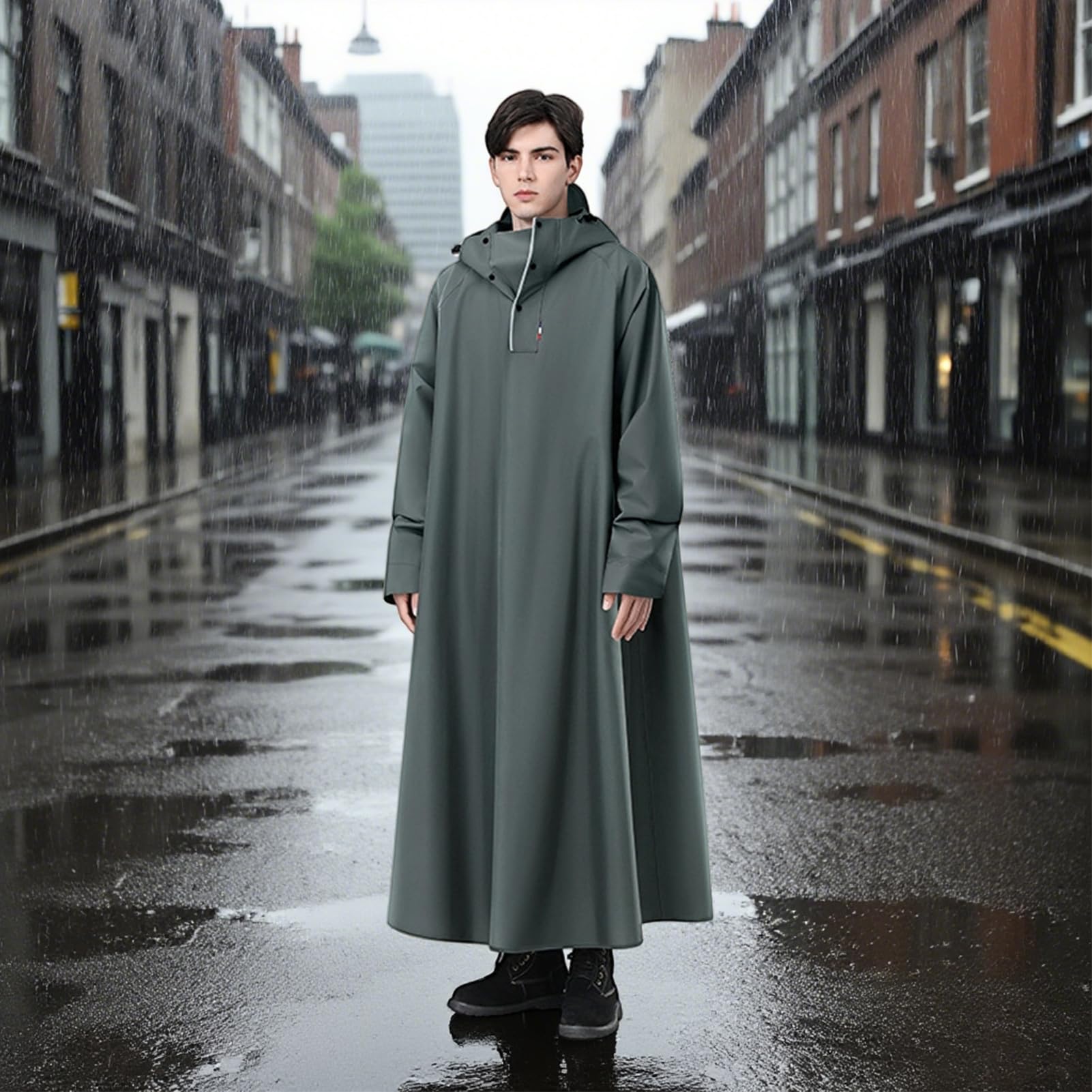 Unisex Rain Poncho - Extra Langer Wasserdichte Regenmantel Mit Haube | Compact Travel-Frequenz-Design Für Camping & Festivals | Wiederverwendbare Notfallregenkleidung Für Erwachsene (passt Über Rucksä