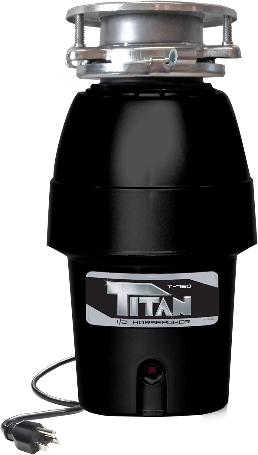 Exсluѕіvе Dіѕсоunt 60% Prісе TITAN 10-US-TN-760-3B Garbage Disposal, 1/2 HP - Mid Duty, Black with Stainless Steel Flange