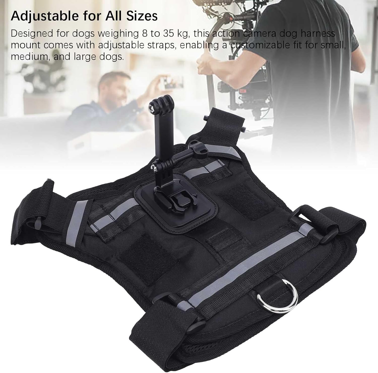 Diyeeni Action Mount Harness for Pets, Soft and Adjustable Dog Harness, Pet Harnes Mount Vest Compatible with Most Action Cameras, Sturdy, Comfortable, Easy to Use