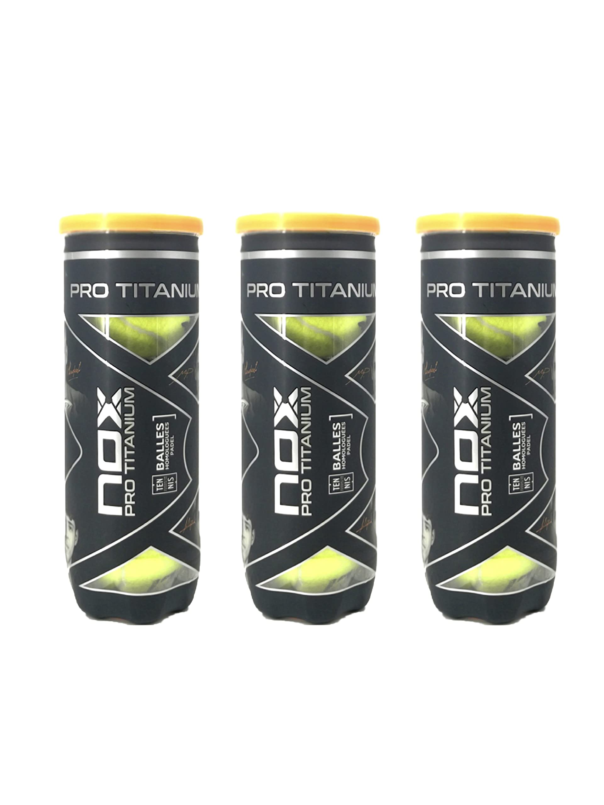 Racketworld NOX Padel Balls Pro Titanium Pack 9 Balls (3 x 3)