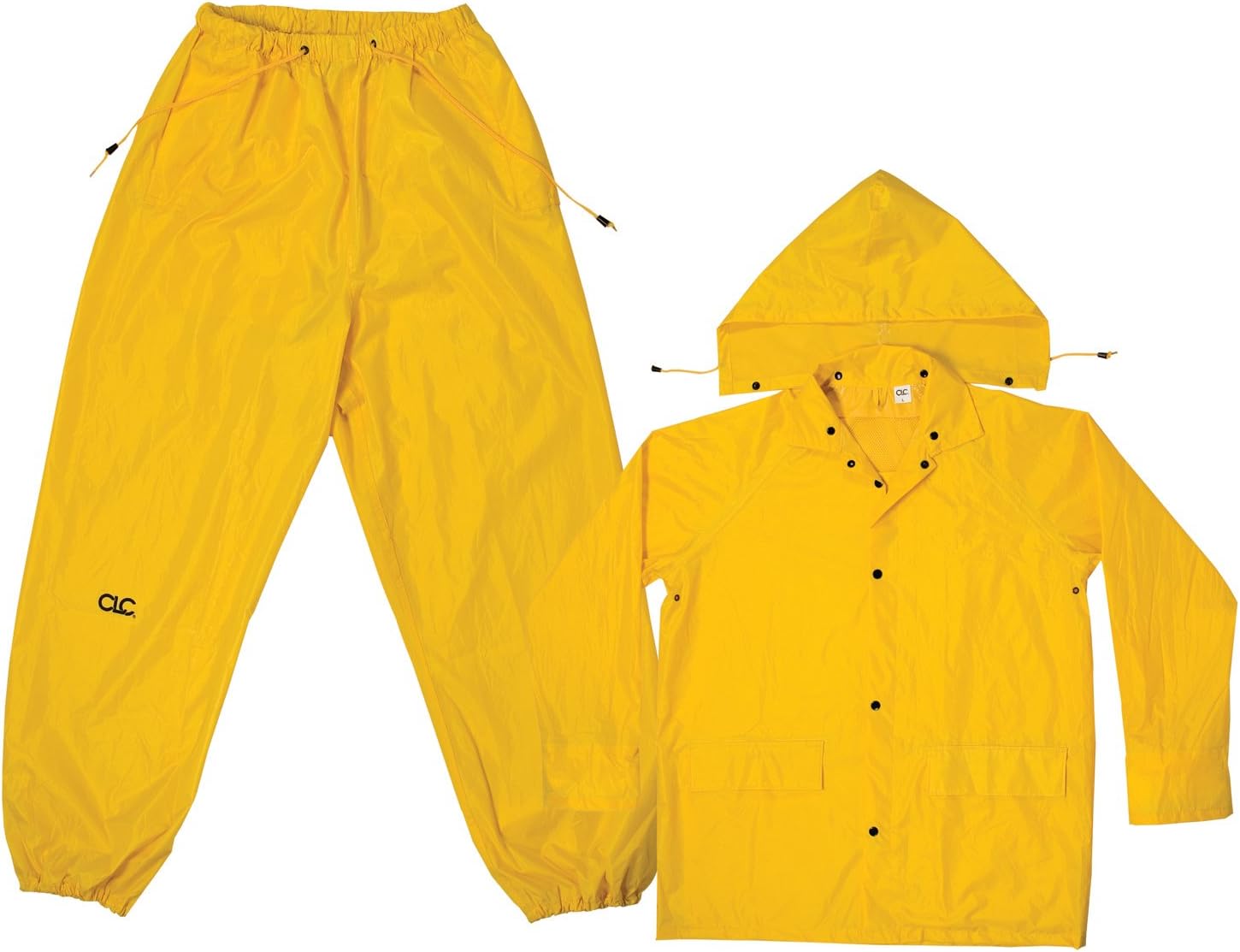 CLC Custom Leathercraft Rain Wear R1024X Yellow Polyester 3-Piece Rain Suit, 4XLarge : Tools & Home Improvement