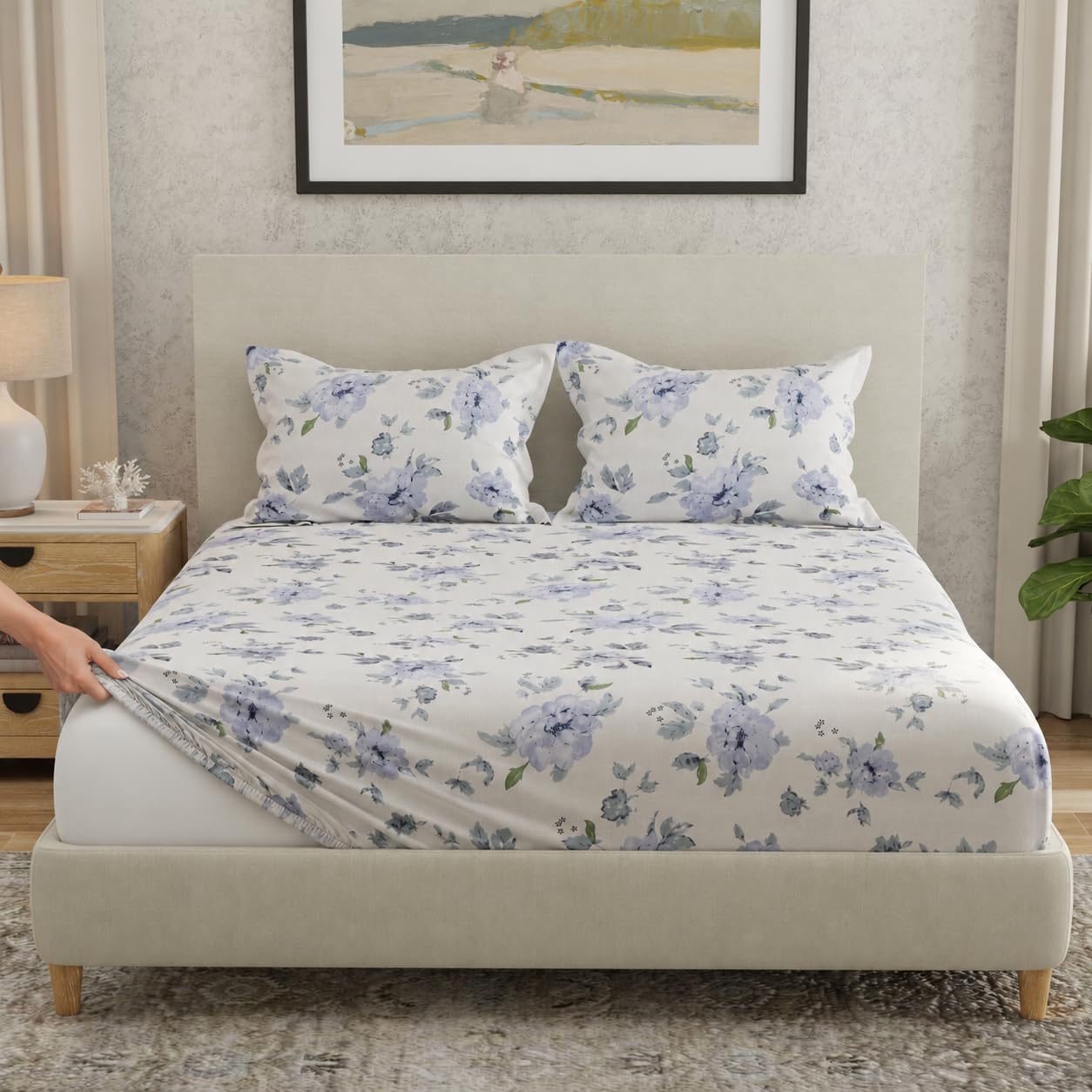 Huesland Cotton Bedsheets - King Size & Pillow Covers -12 Huesland Cotton Bedsheets - King Size & Pillow Covers -12