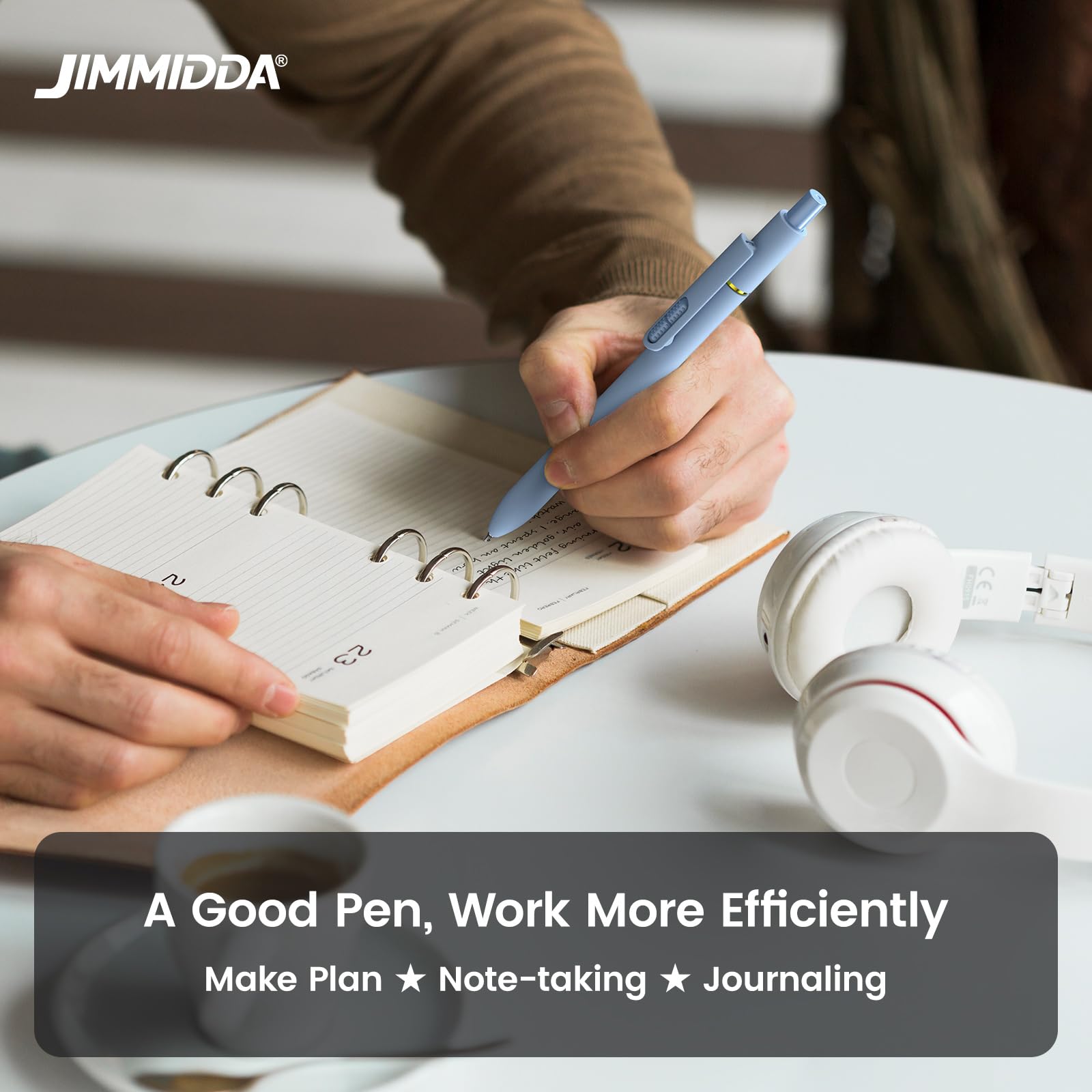 8Pcs Black Gel Pens - 0 7mm Medium Point Black Ink Pens Smooth Writing - Quick Drying Retractable — view 7