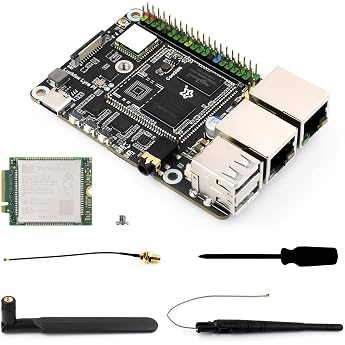 LUCKFOX Lyra Pi B W 4G Kit - Raspberry Pi Compatible Micro Development Board with 4G Modules Wi-Fi 6 BT 5.2 Dual Ethernet MIPI DSI for IoT & Embedded Projects with TF Card Slot Without eMMC