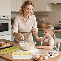 Vista 5 de Kit de 301 moldes redondos para tartas, 4 cavidades circulares para hacer pasteles, cortador de prensa y empujador, palitos y envoltorios, lazos