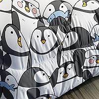 Vista 124 de CVHOUSE Juego de ropa de cama con diseño de panda, juego de edredón individual con panda y 2 fundas de almohada, lindo juego de colcha kawaii