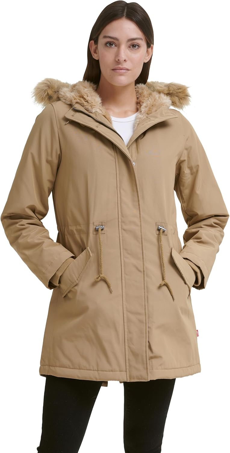 Levi's Women's Faux Fur Lined Hooded Parka Jacket (Regular & Plus Sizes) - Image 5