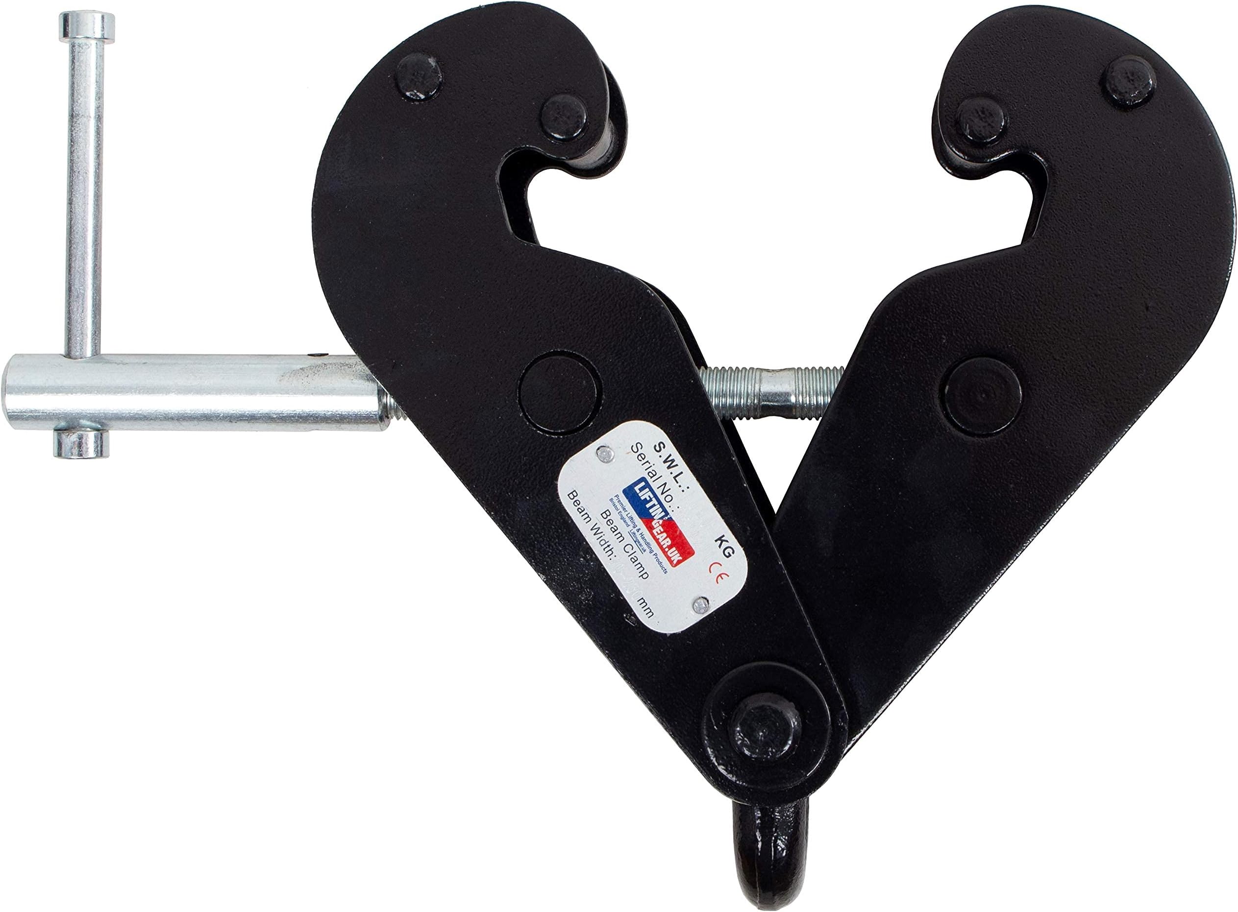 1 Tonne Adjustable Width Beam Girder Clamp with Pivoting Eye