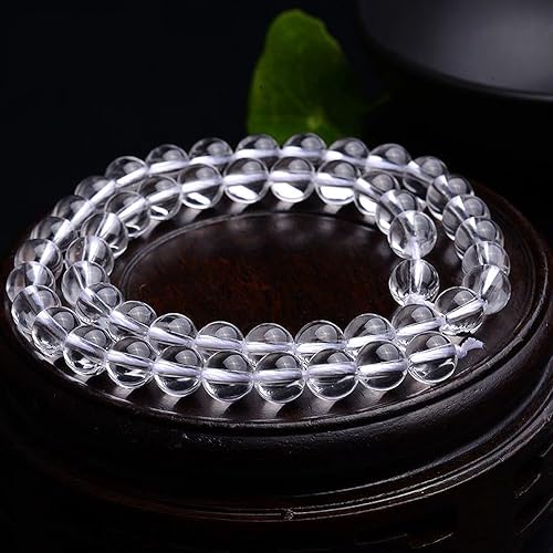 Miniatura 8 de 99 cuentas de cuarzo de cristal blanco transparente de 0.315 pulgadas para hacer joyas, piedras preciosas naturales, cuentas redondas sueltas de