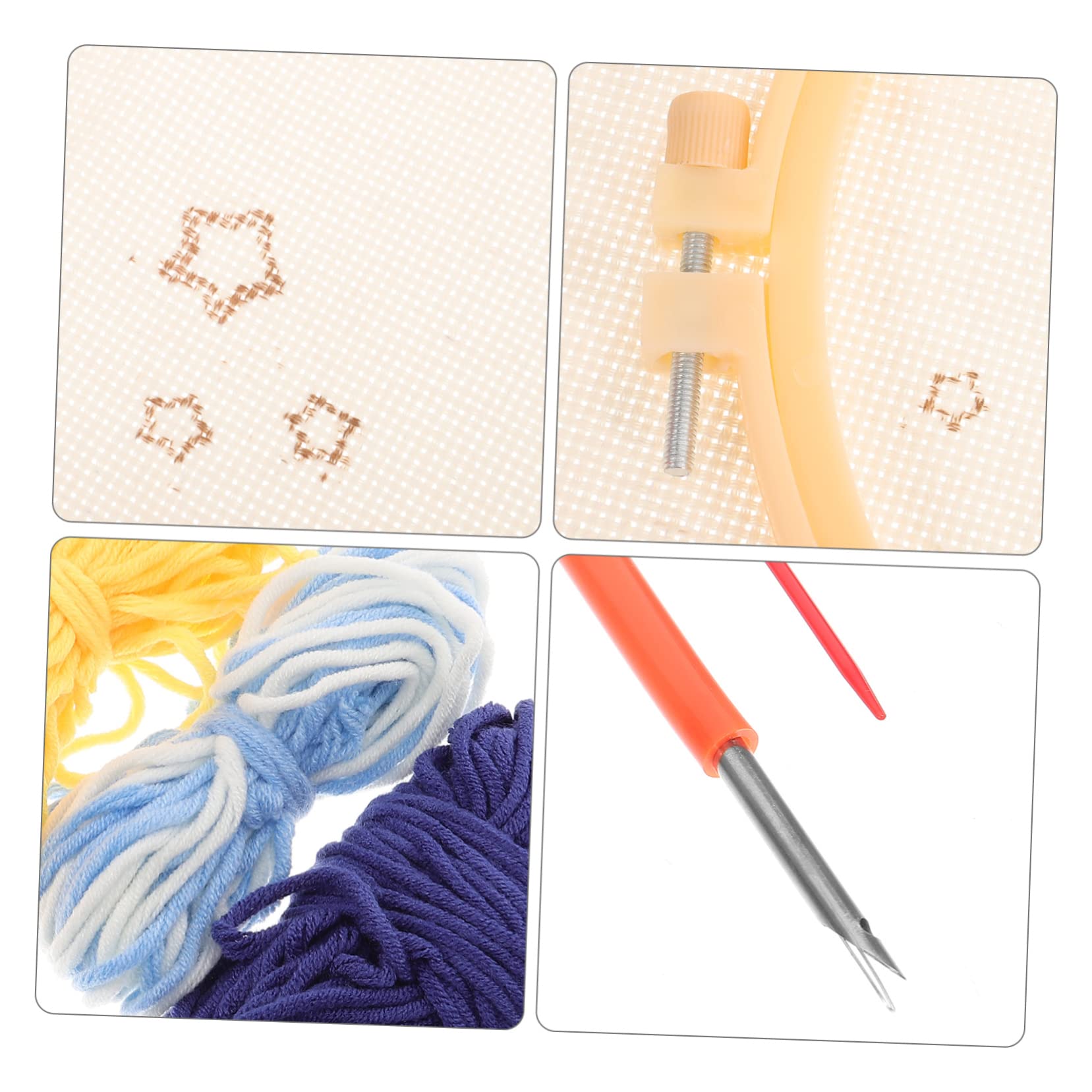 SEWACC 3 Juegos De Alfombra Bordada DIY Kit Para Principiantes Kits De Bordado Bordado A Mano Puntadas Para Principiantes Kit De Bordado Para Niños Punzón De Bordado Kit De