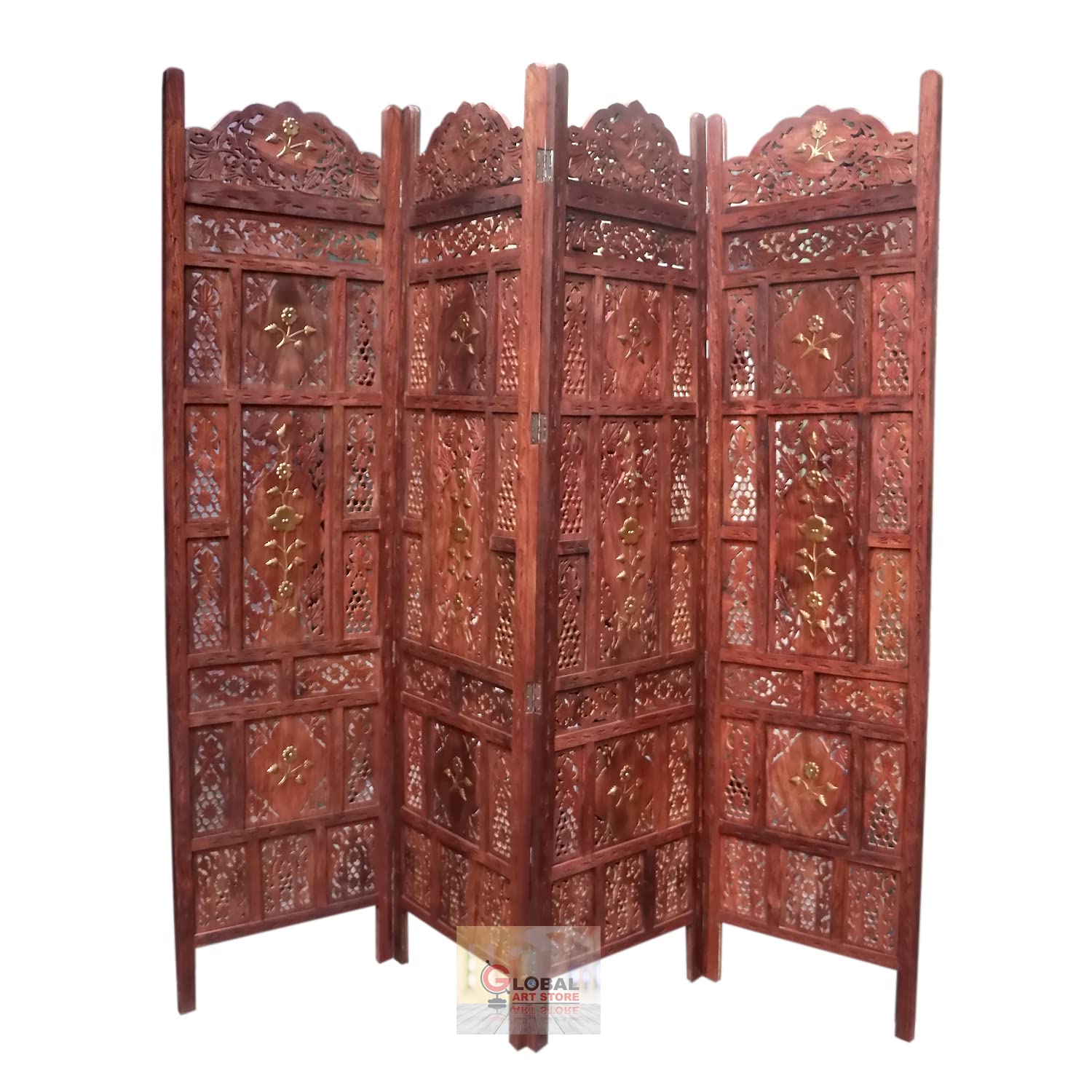 Buy GLOBAL ART STORE HandCarved Wooden Partition Screen, Room Divider