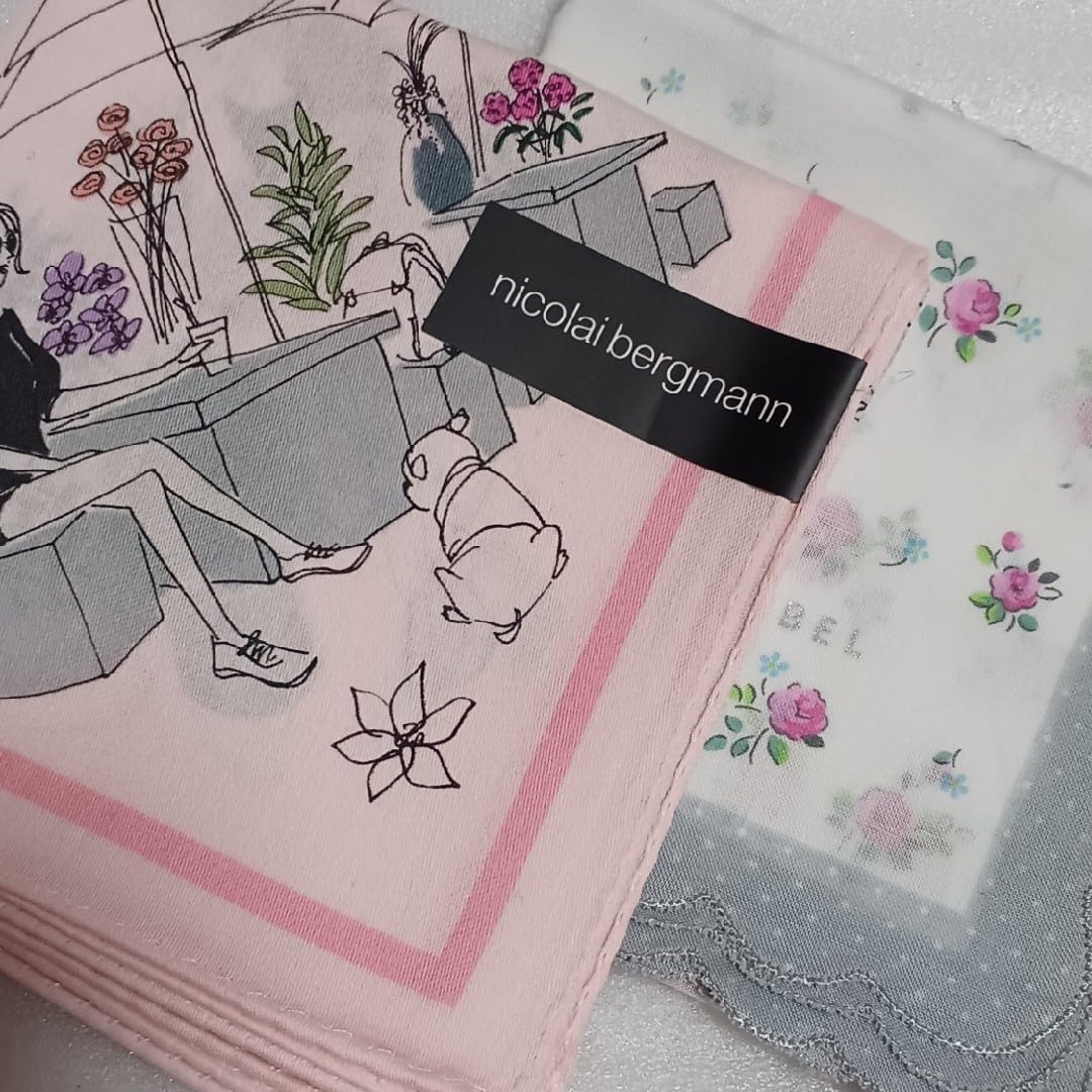 Amazon.co.jp: ニコライバーグマン プライベートレーベル ハンカチ2枚  