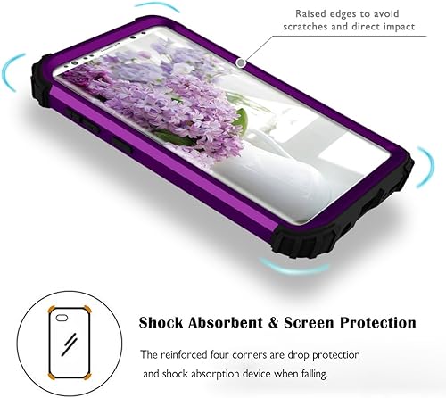 Miniatura 5 de Funda de teléfono para Samsung Galaxy S9 Plus, cubierta dura, a prueba de golpes, silicona suave, híbrida, tres capas, resistente, protección de PC,