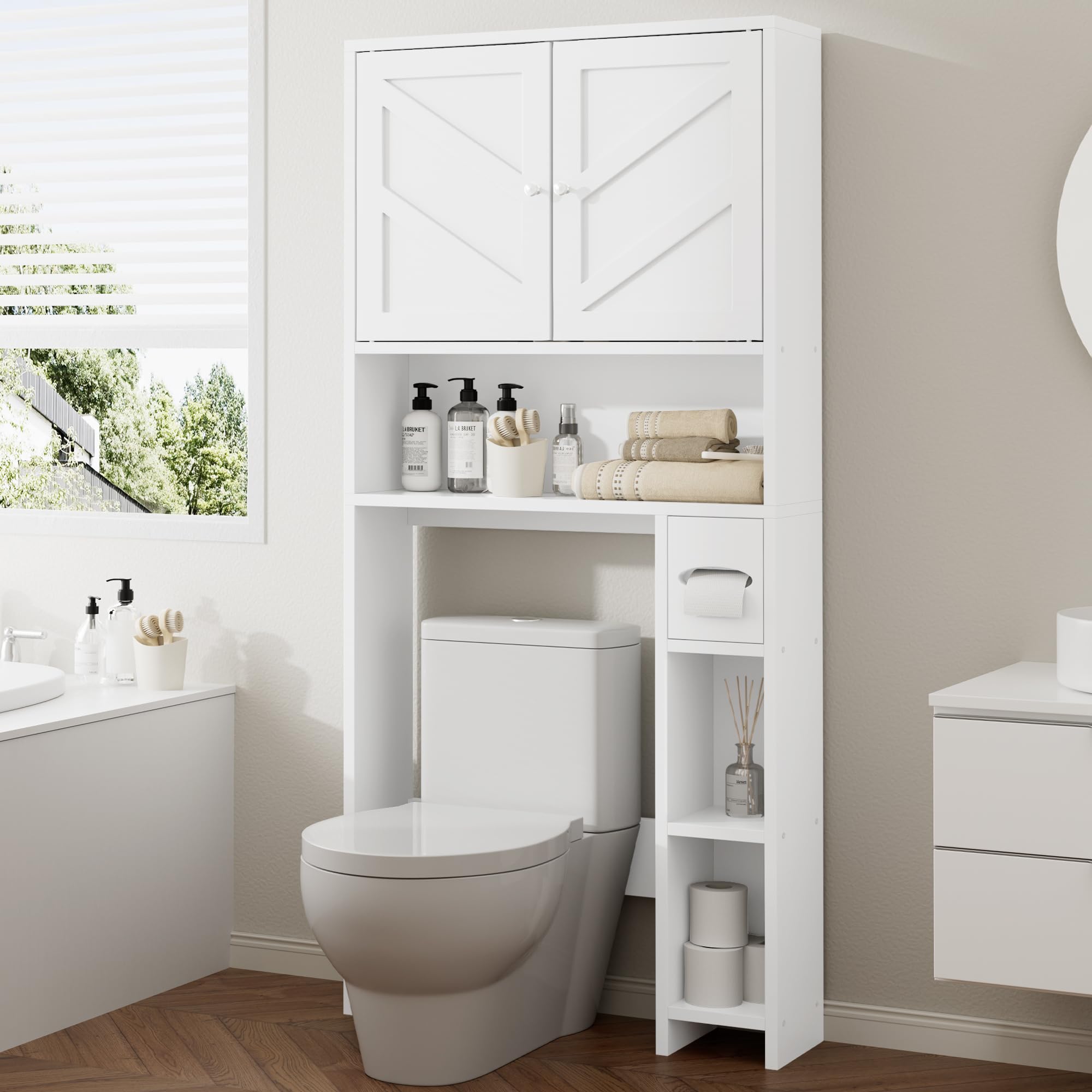 Meilocar Bathroom Storage Cabinet Over Toilet - bathroom furniture | Mubboo