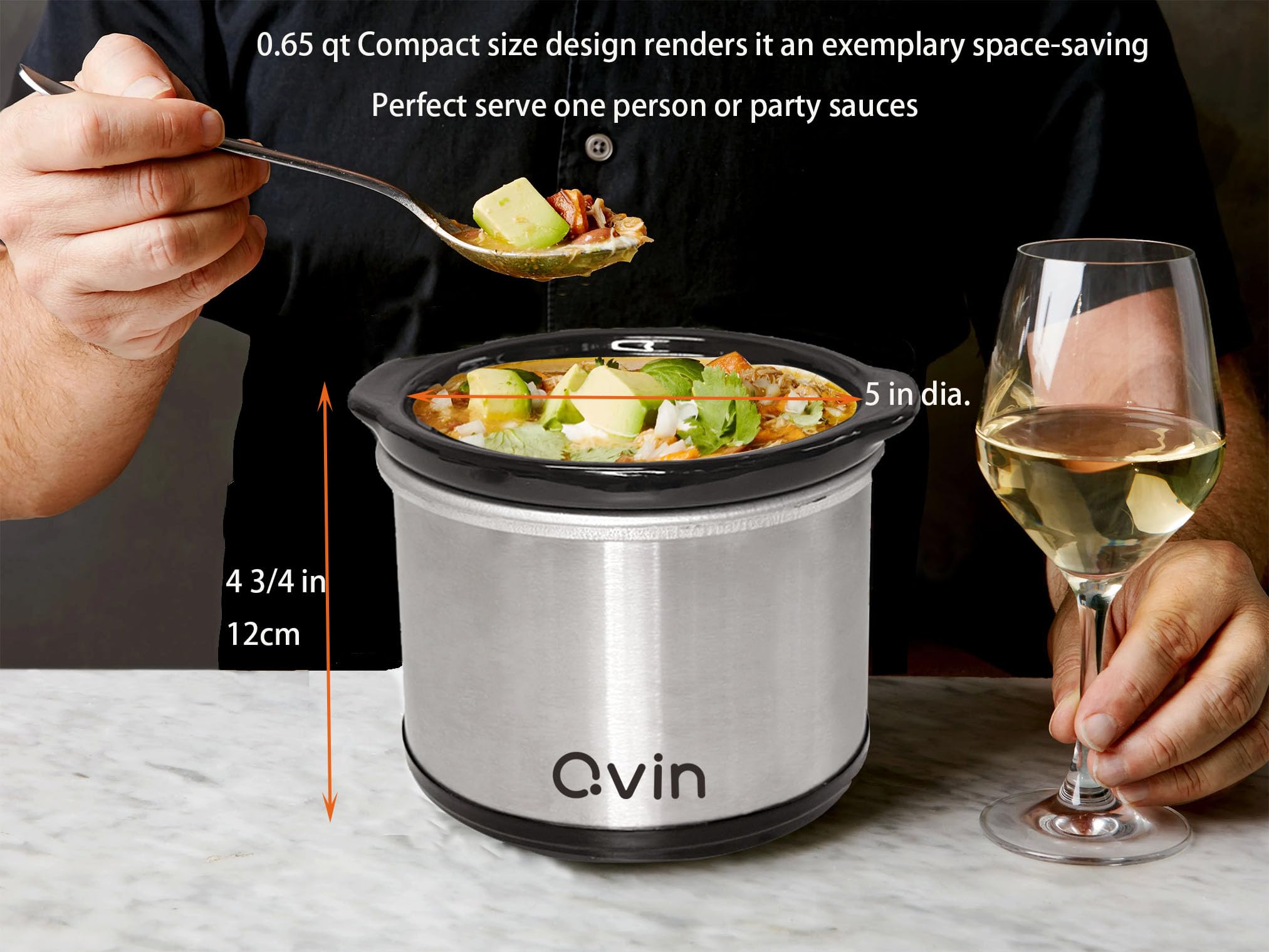 65 Qt Mini Round Slow Cooker Fondue Melting Pot Desertcart INDIA