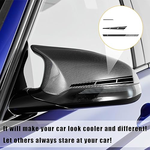 Miniatura 4 de Augeny 6 calcomanías de vinilo a rayas, impermeables, para el lado del automóvil, para espejo retrovisor, con escobilla de borde, accesorios