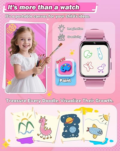 Miniatura 4 de Relojes inteligentes para niños, juguetes para niñas de 6 a 8 años, pantalla táctil HD, cámaras duales, reloj para niñas de 8 a 10 años, juguete