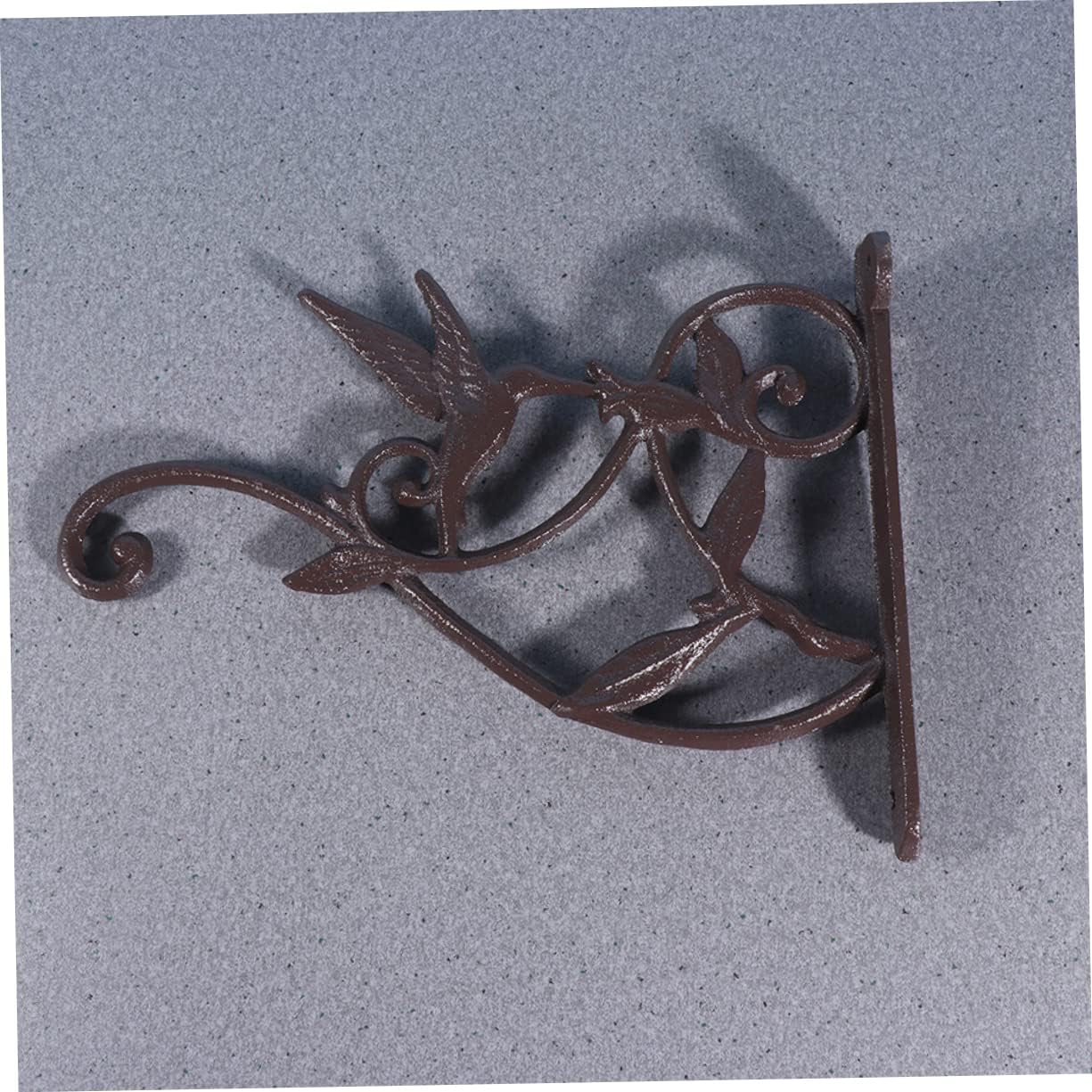 2pcs Hanging Basket Bracket for Outdoor Use Durable Iron Wall-Mounted Planter Hooks Vintage-Style Lantern Hanger for Garden Decor