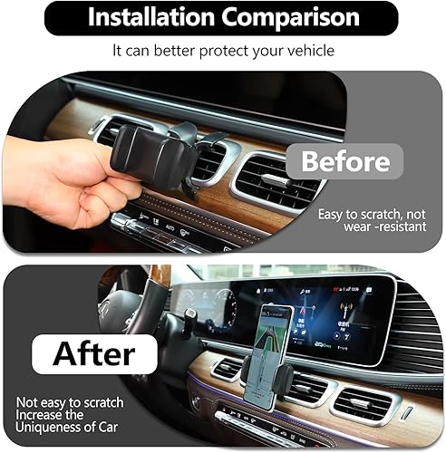 Miniatura 5 de HAPPYHORSE Soporte para reposabrazos de control central para automóvil compatible con GLE 350 450 GLS 400 450 2020-2023 Accesorios para teléfono