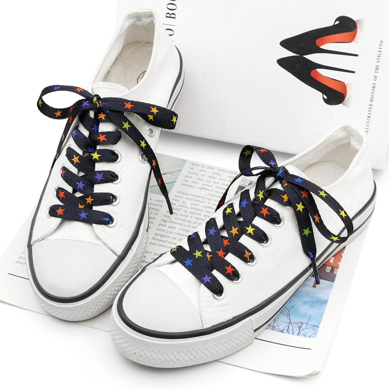 Thin Flat Printed Shoelaces: Leopard Shoe Laces for Sneakers 2 Pair image 4