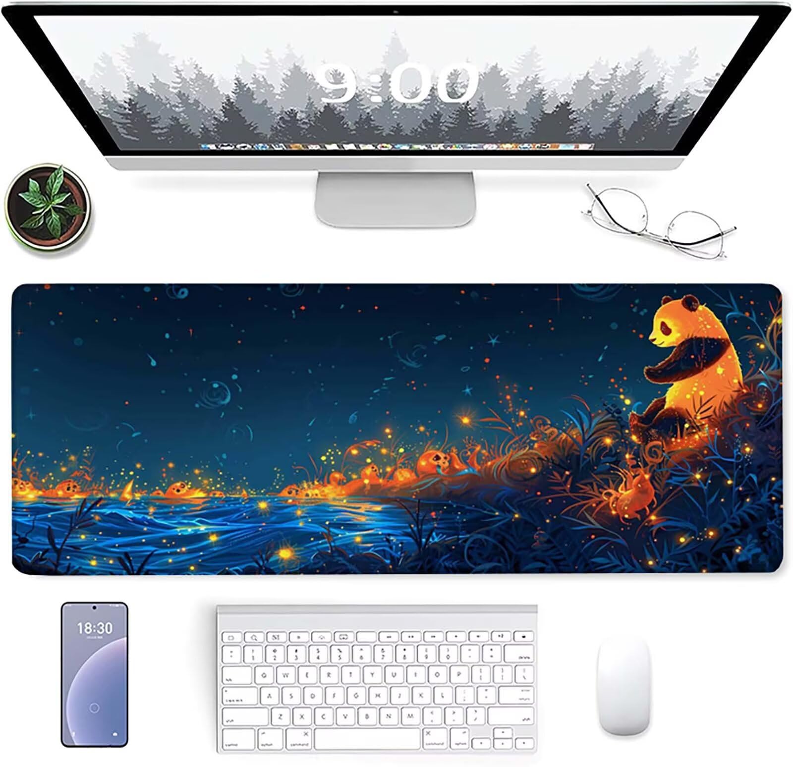 Podkładka pod mysz XXL 1600x800x3mm, niebieska podkładka pod mysz do gier z antypoślizgową gumową powierzchnią, poprawia precyzję i szybkość, komputer dla gracza i akcesoria biurowe, prezent dla