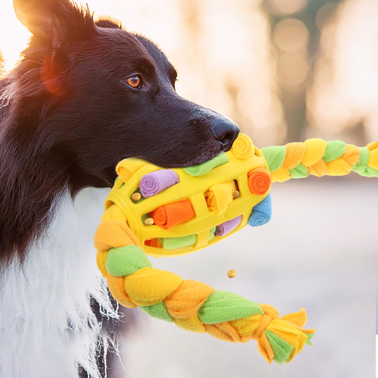 POPETPOP Interaktiver Schnüffelball für Hunde aus TPR mit Leckerli Verteilung und Mentale Stimulation