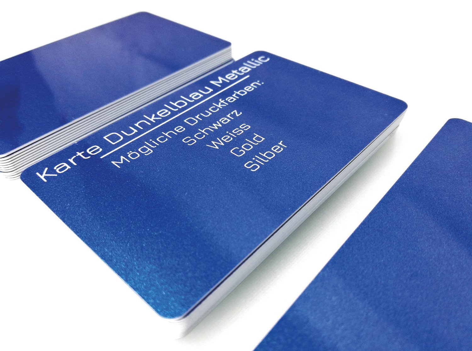 500 Premium Plastikkarten/PVC Karten Dunkelblau Metallic, 5-500 Stück, Rohlinge, blanko, Kartendrucker, NEU! (500)