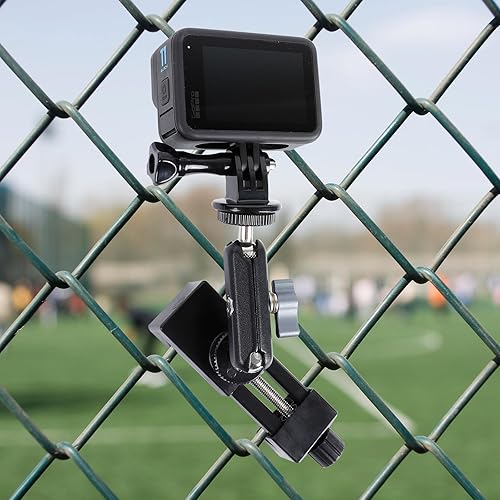 Miniatura 5 de Soporte de valla de teléfono celular para iPhone, GoPro, Insta360 y otras cámaras de acción, Mevo Start para grabación de béisbol, softbol, tenis,